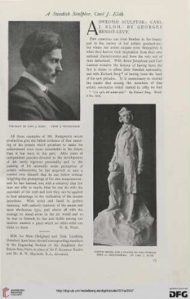 52: A Swedish sculptor : Carl J. Eldh