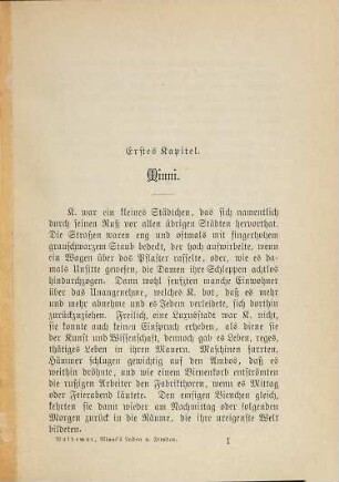 Minnis Leiden und Freuden : Eine Erzählung für die heranwachsende weibliche Jugend