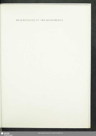 Descriptions Of The Monuments