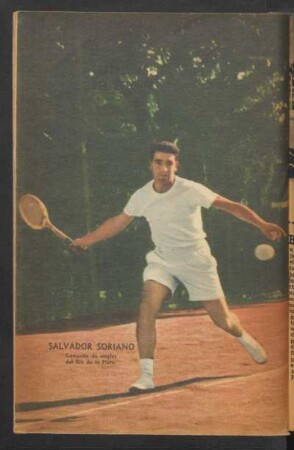 Salvador Soriano, campeón de singles del Río de la Plata - [Fotografía] : Estrellas del deporte