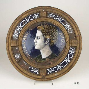 Limogesmedaillon mit dem Bildnis der Faustina