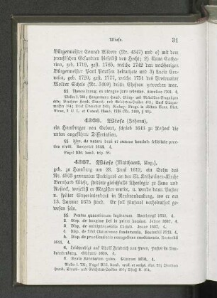 4366. Wiese (Johann).