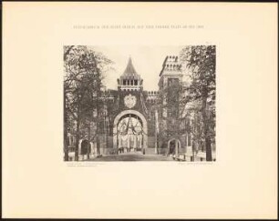 Festschmuck der Stadt Berlin auf dem Pariser Platz im Mai 1900: Ansicht
