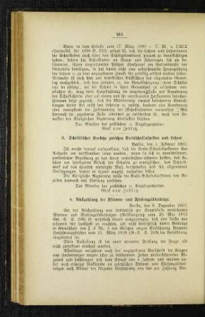 Schriftlicher Verkehr zwischen Kreisschulinspektor und Lehrer