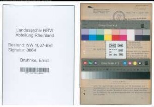 Entnazifizierung Ernst Bruhnke , geb. 14.03.1892 (Reg.Rat)