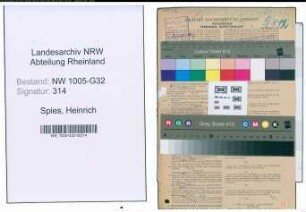 Entnazifizierung Heinrich Spies , geb. 02.01.1905 (Sozialbeamter)