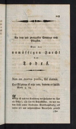 219-240, Am drey und zwanzigsten Sonntage nach Pfingsten.