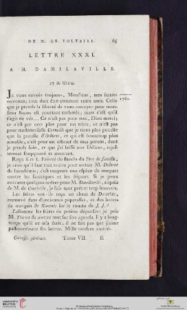 (Lettre XXXI - XL)