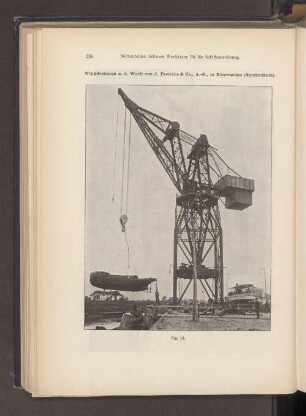 Wippdrehkran a. d. Werft von J. Frerichs & Co., A.-G., in Einswarden (Stuckenholz).