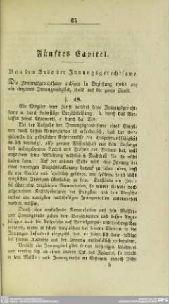 Fünftes Capitel. Von dem Ende der Innungsgerechtsame