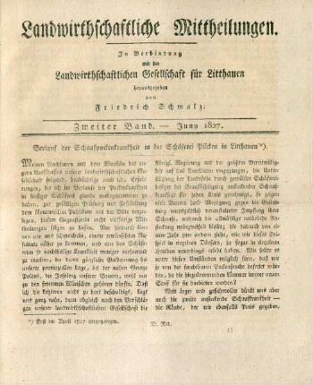 Zweiter Band. - Juny 1827.