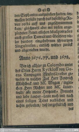 Anno 1676, 77 und 1678