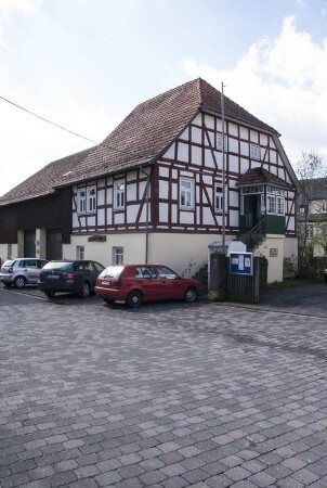 Saalbau (Saalbau, Fachwerk); Vöhl, Schloßstraße 6