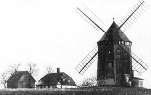 Löbau-Wohla. Holländermühle und Gehöft, vor 1945, Repro