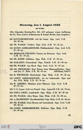 Dienstag, den 1. August 1933, ab 3 Uhr (Nr. 341-647)