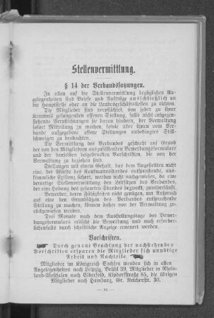 Stellenvermittlung.