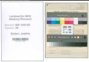 Entnazifizierung Josefine Sindern , geb. 01.05.1914 (Beamtin)