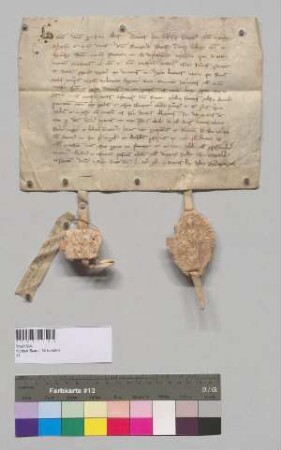 Abt Heinrich, Prior Dietrich und der Konvent von Seeon nehmen Kloster Frauenchiemsee in ihre Gebetsverbrüderung auf. S1: Abt Heinrich v. Seeon, S2: Konvent v. Seeon