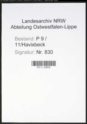 Heiratsregister Standesamt Havixbeck