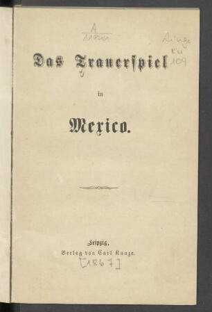 Das Trauerspiel in Mexico