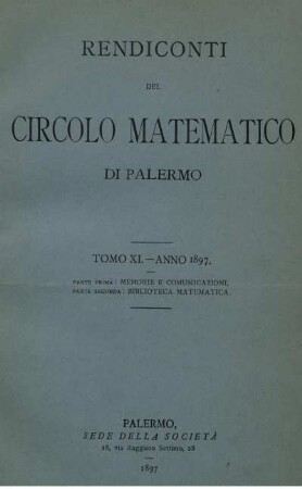 11: Rendiconti del Circolo Matematico di Palermo