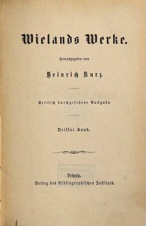 Wielands Werke, 3. Abderiten etc.