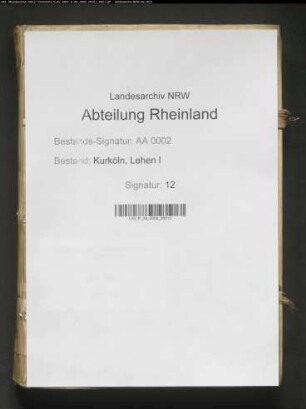 Kopiar der Lehnsreverse aus der Zeit des Erzbischofs Philipp von Dhaun- Oberstein.
