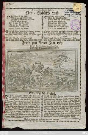 Das nach dem Frieden seufzende Chur-Sächßische Land
