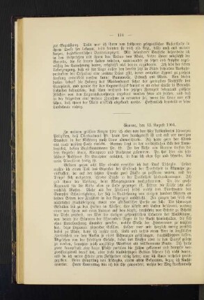Gamme, den 13. August 1904.