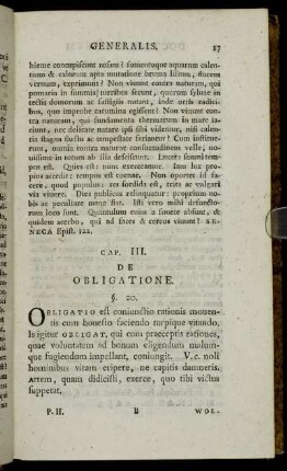 Cap. III. De Obligatione