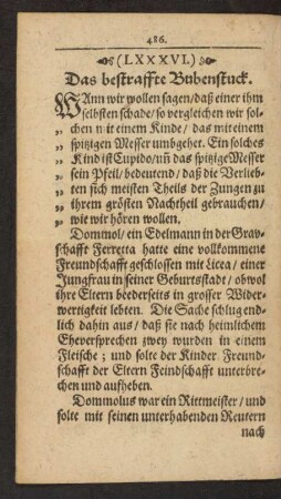 (LXXXVI.) Das bestraffte Bubenstuck.