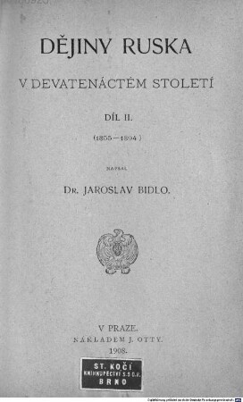 Dějiny Ruska v devatenáctém století. 2, (1855 - 1894)