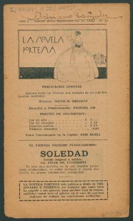 1922000120: La literata : novela inédita