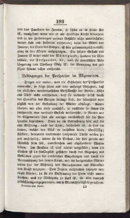 Bedingungen der Perspective im Allgemeinen.