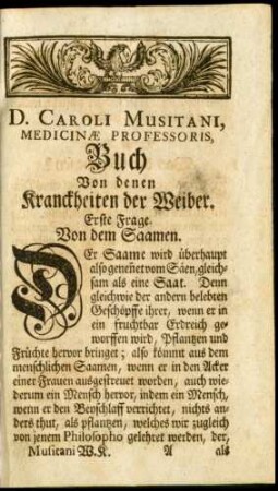 Buch von den Kranckheiten der Weiber.