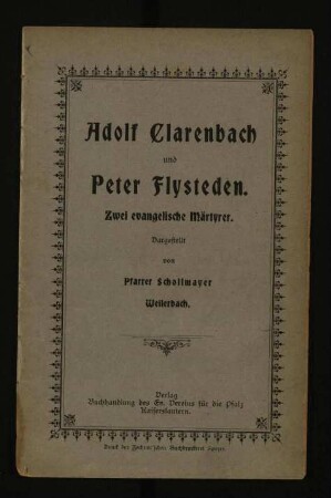 Adolf Clarenbach und Peter Flysteden