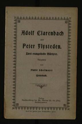 Adolf Clarenbach und Peter Flysteden