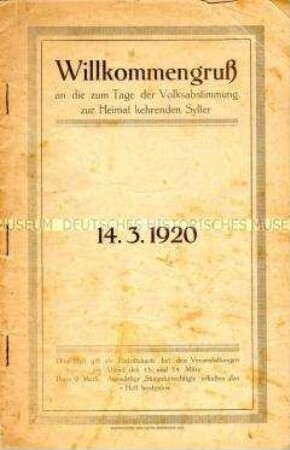 Heft mit den Namen der auswärtigen Stimmberechtigten - Sachkonvolut