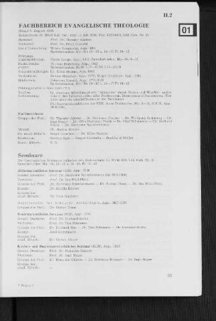 Fachbereich Evangelische Theologie