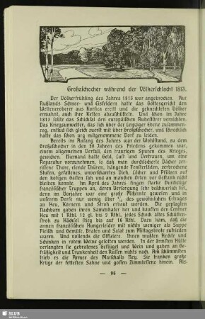 Großzschocher während der Völkerschlacht 1813