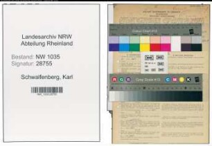 Entnazifizierung Karl Schwalfenberg , geb. 12.04.1902 (Foerdermaschinist)