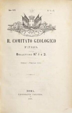 Bollettino del R. Comitato Geologico d'Italia. 10. 1879