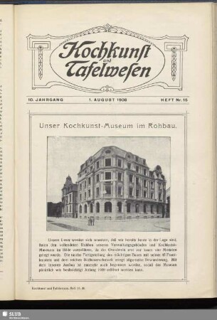 Heft Nr. 15, 1. August 1908