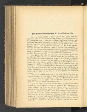 Die Binnenwasserstraßen in Deutsch-Ostafrika.