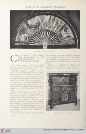 Copley Society Retrospective exhibition of the decorative arts