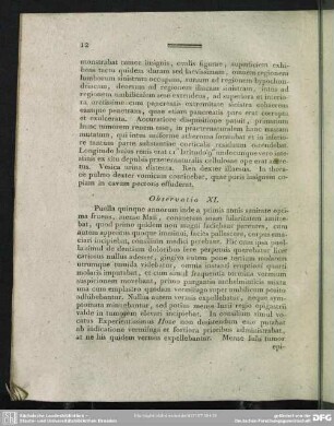 Observatio XI.