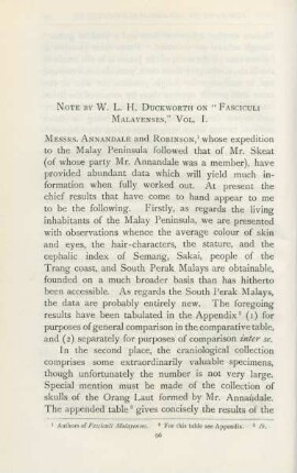 Note by W. L. H. Duckworth on "Fasciculi Malavenses, " vol. I