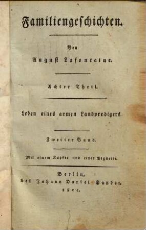 Leben eines armen Landpredigers, 2