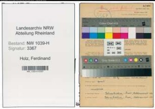 Entnazifizierung Ferdinand Holz , geb. 01.09.1907 ()