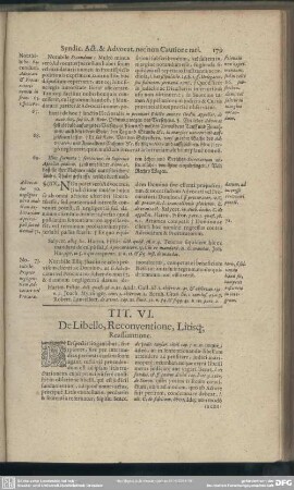 Tit. VI. De Libello, Reconventione, Litisq[ue], Reassumtione